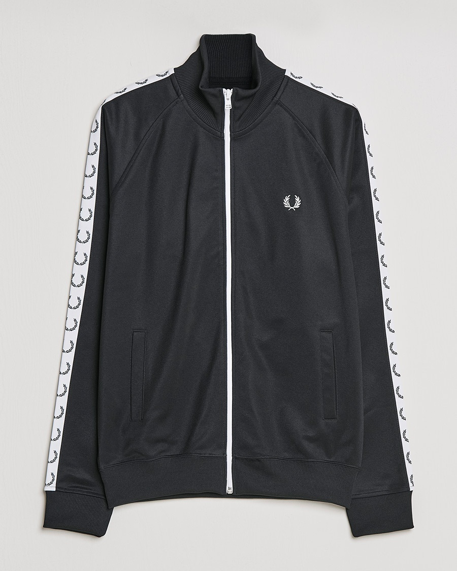 Fred Perry Taped Track Jacket Black – Nero