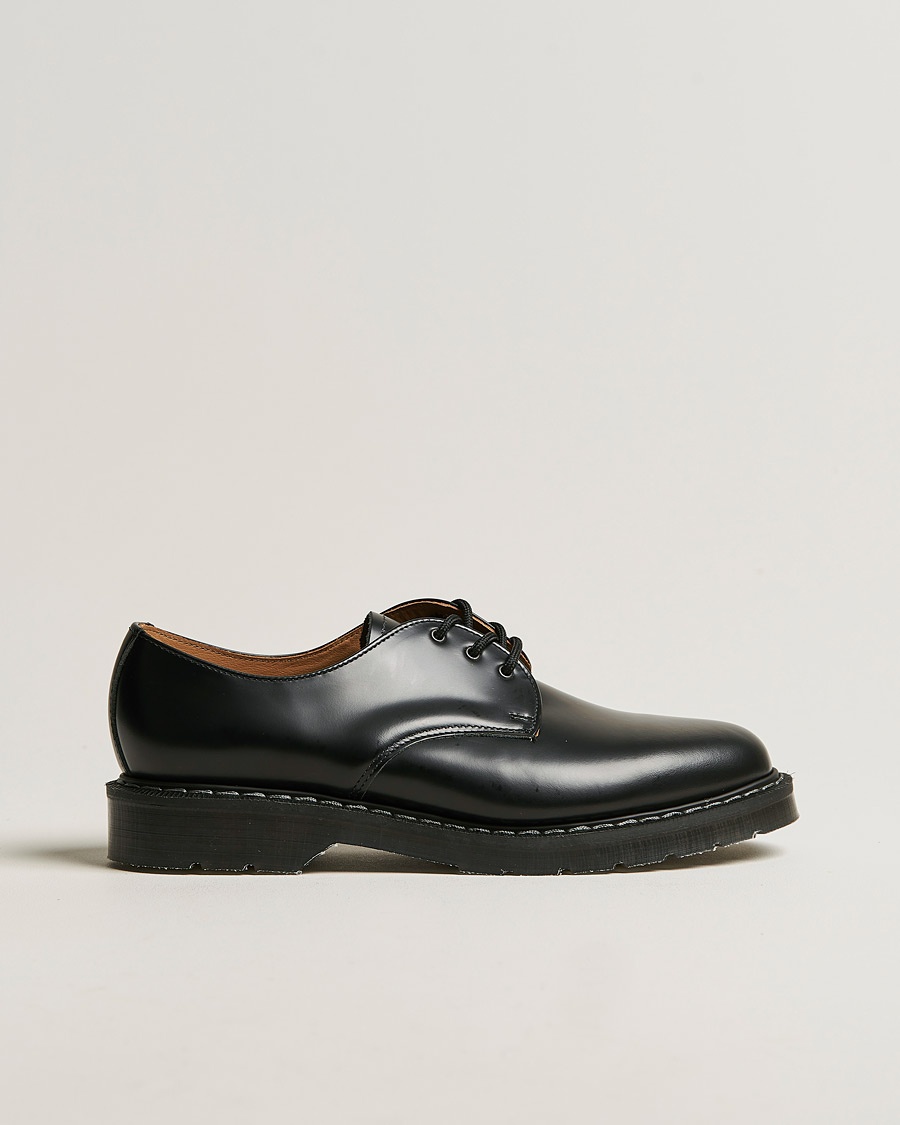 Solovair 3 Eye Gibson Shoe Black Shine – Nero