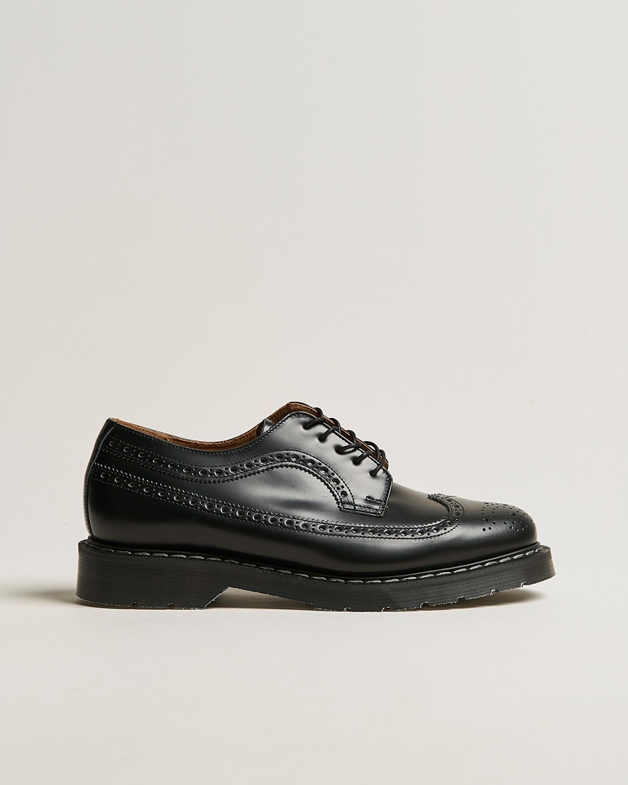 Solovair American Brogue Shoe Black Shine – Nero
