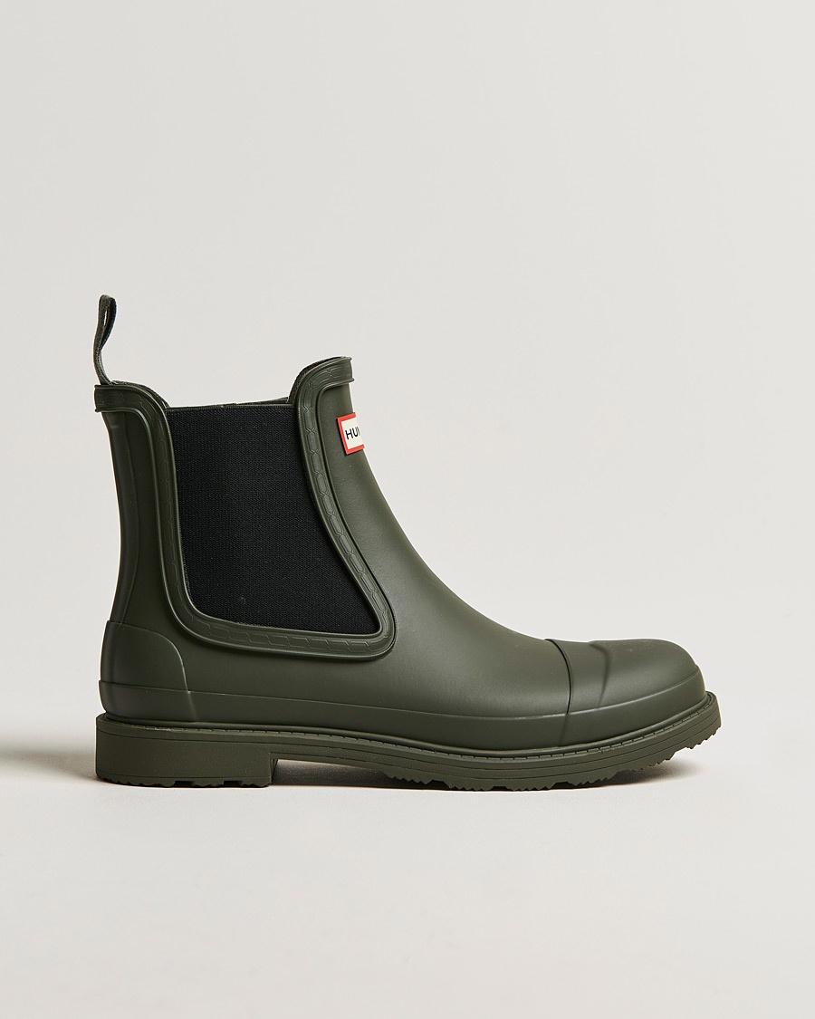 Hunter Boots Commando Chelsea Boot Dark Olive – Verde