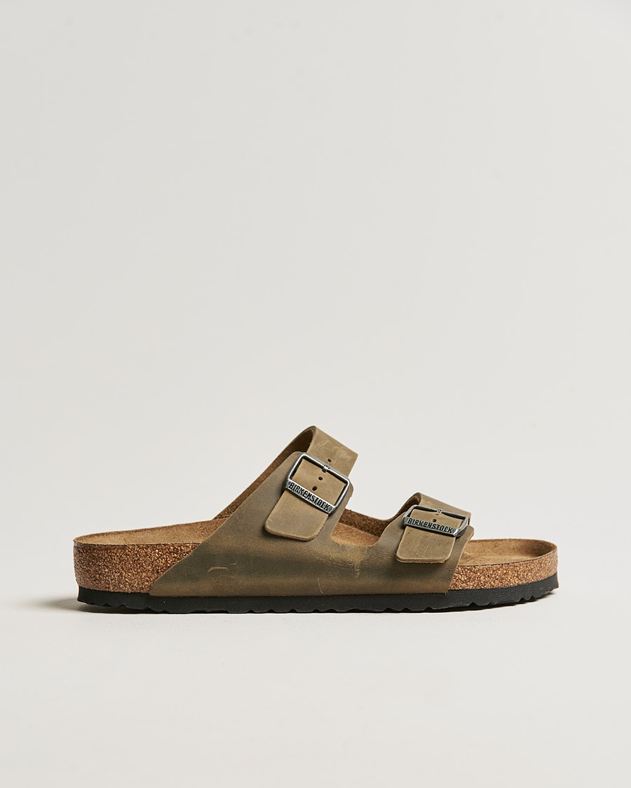 BIRKENSTOCK Arizona Soft Footbed Faded Khaki Oiled Leather – Verde