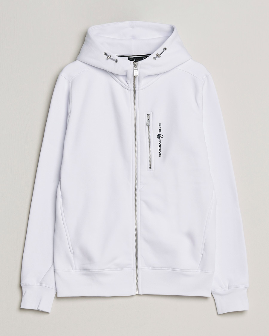 Sail Racing Bowman Full Zip Hoodie White – Bianco