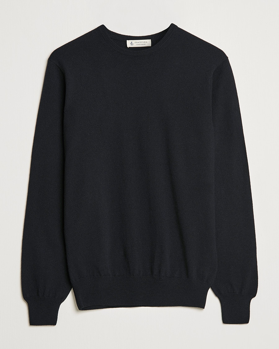 Piacenza Cashmere Cashmere Crew Neck Sweater Black – Nero