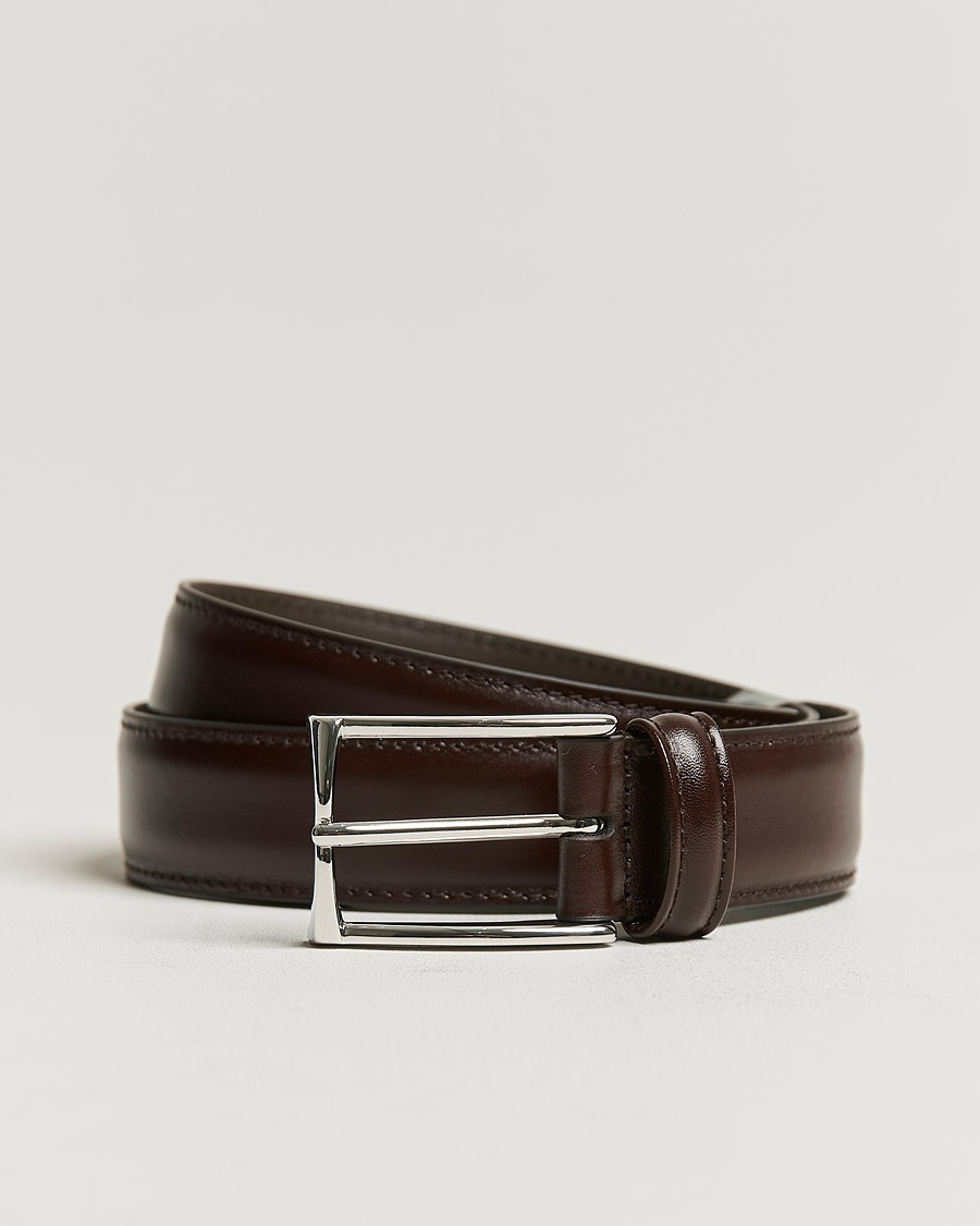 Anderson's Leather Suit Belt 3 cm Dark Brown – Marrone