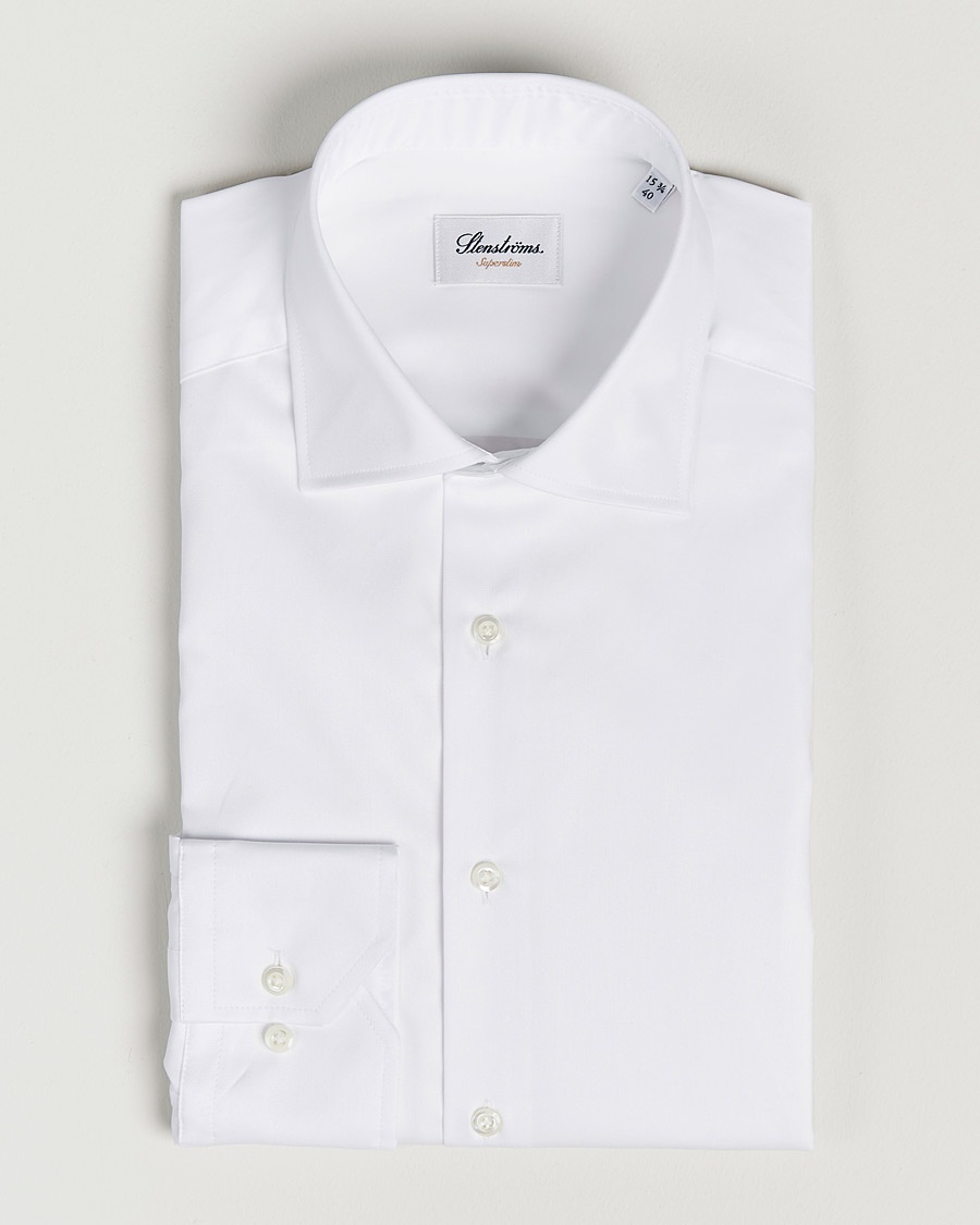 Stenströms Superslim Plain Shirt White – Bianco