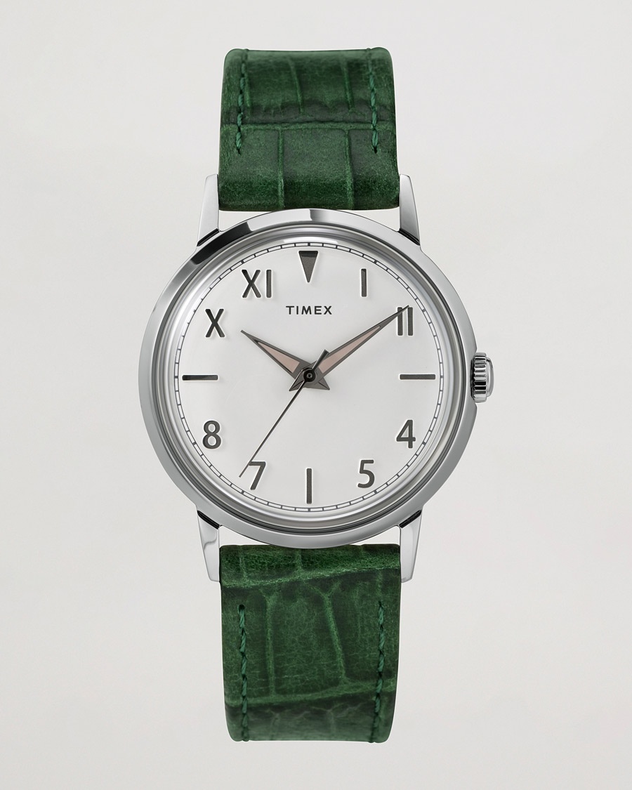 Timex Marlin Hand-Wound 34mm White Dial – Verde
