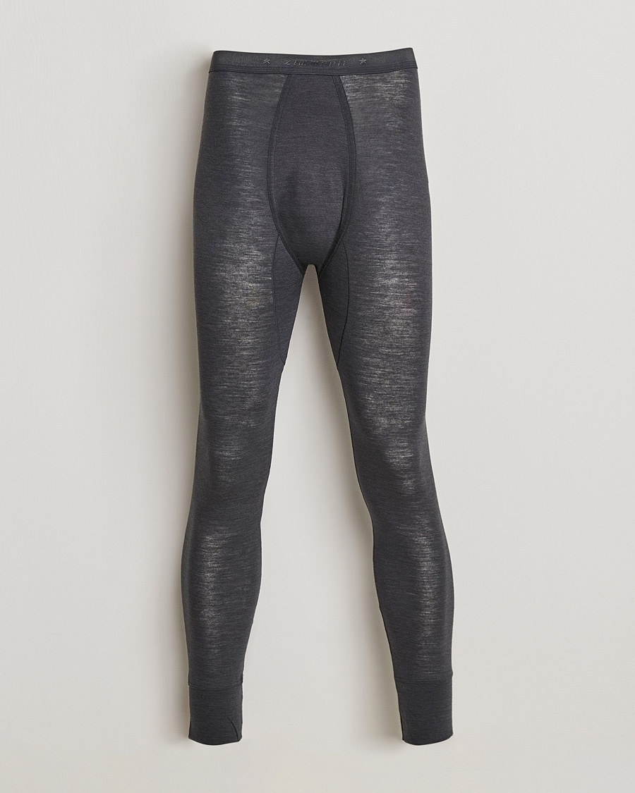 Zimmerli of Switzerland Wool/Silk Long Johns Charcoal – Grigio