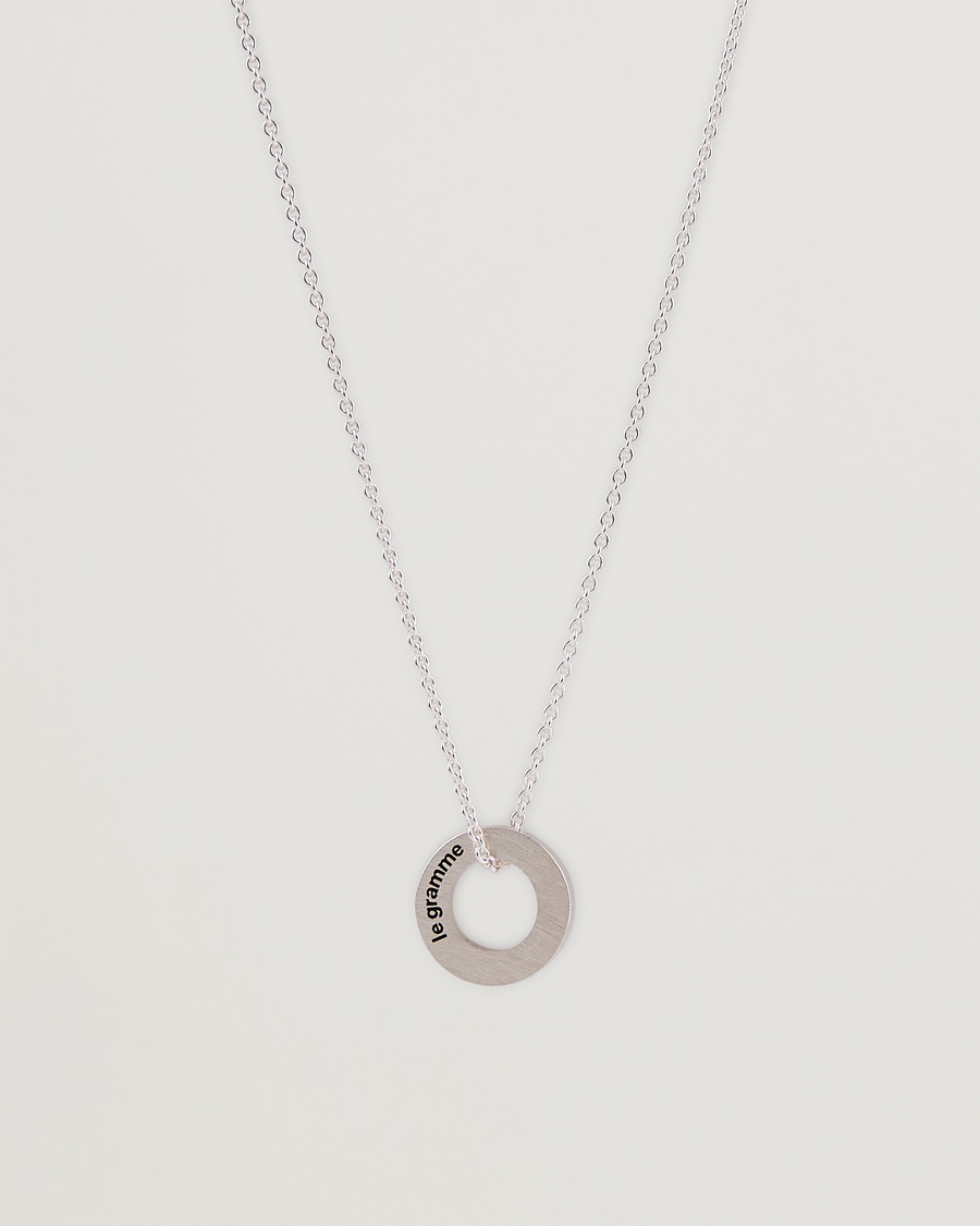 LE GRAMME Circle Necklace Le 1.1 Sterling Silver – Argento