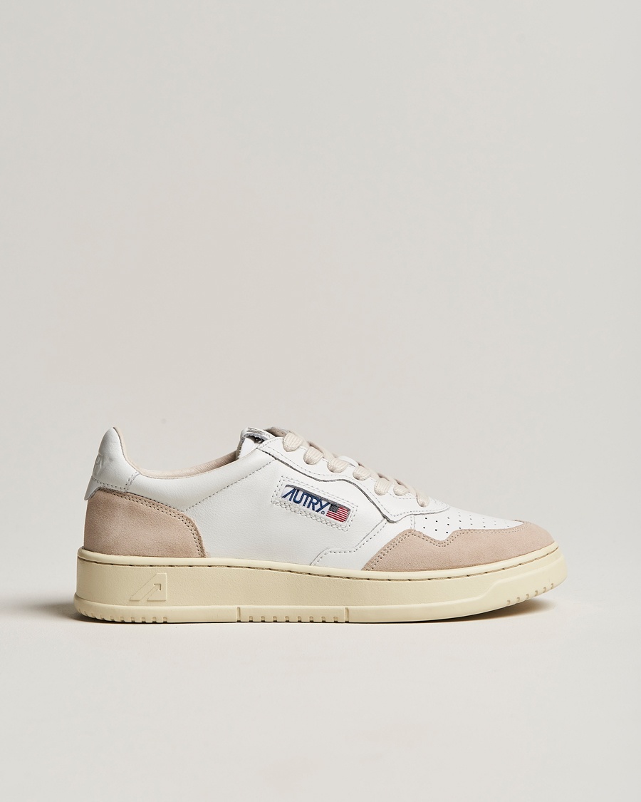 Autry Medalist Low Leather/Suede Sneaker White – Bianco
