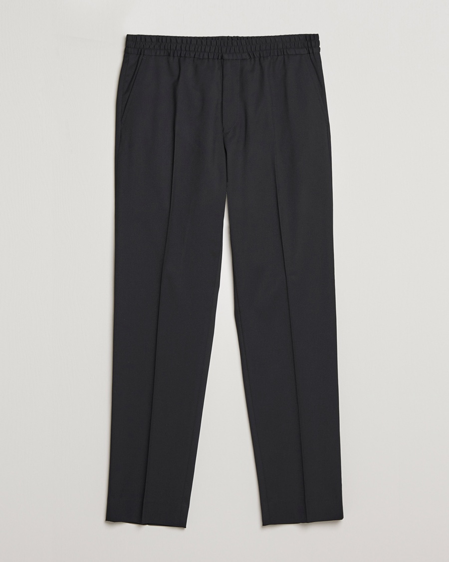 Filippa K Theo Relaxed Wool Trousers Black – Nero