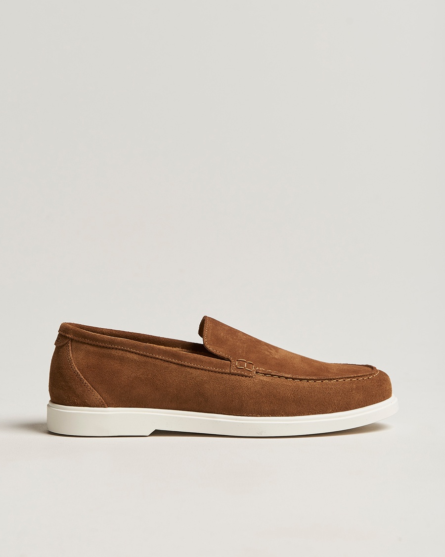 Loake Shoemakers Tuscany Suede Loafer Chestnut – Marrone