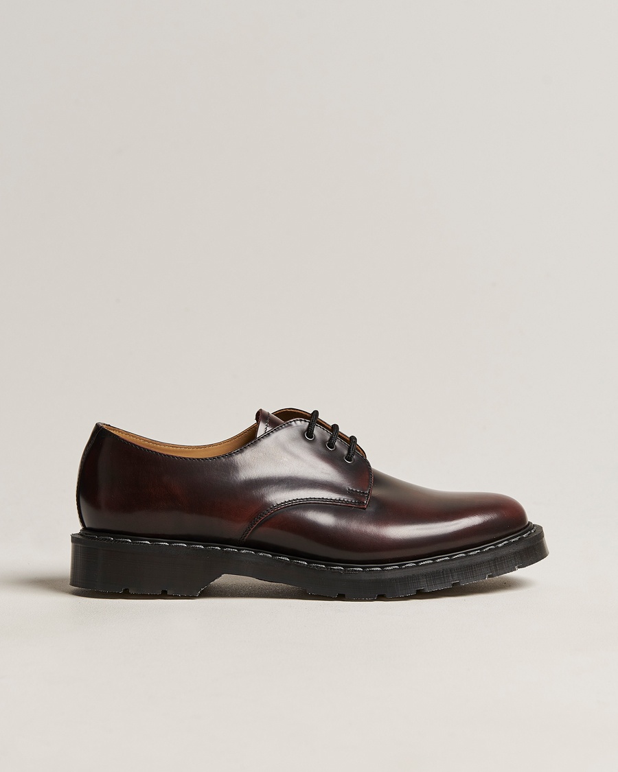 Solovair 3 Eye Gibson Shoe Burgundy Shine – Marrone