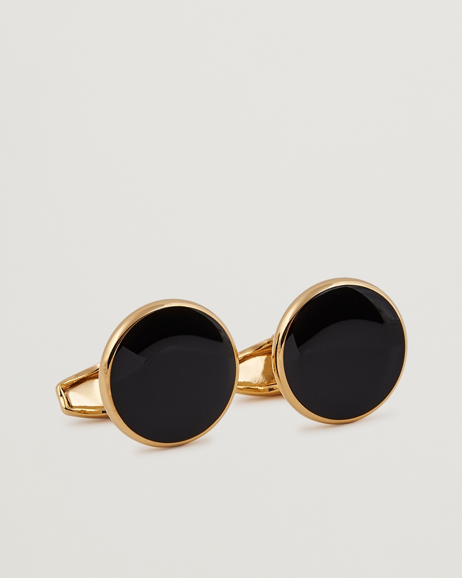 Amanda Christensen Cufflink & Shirt Studs Set Black/Gold – Nero