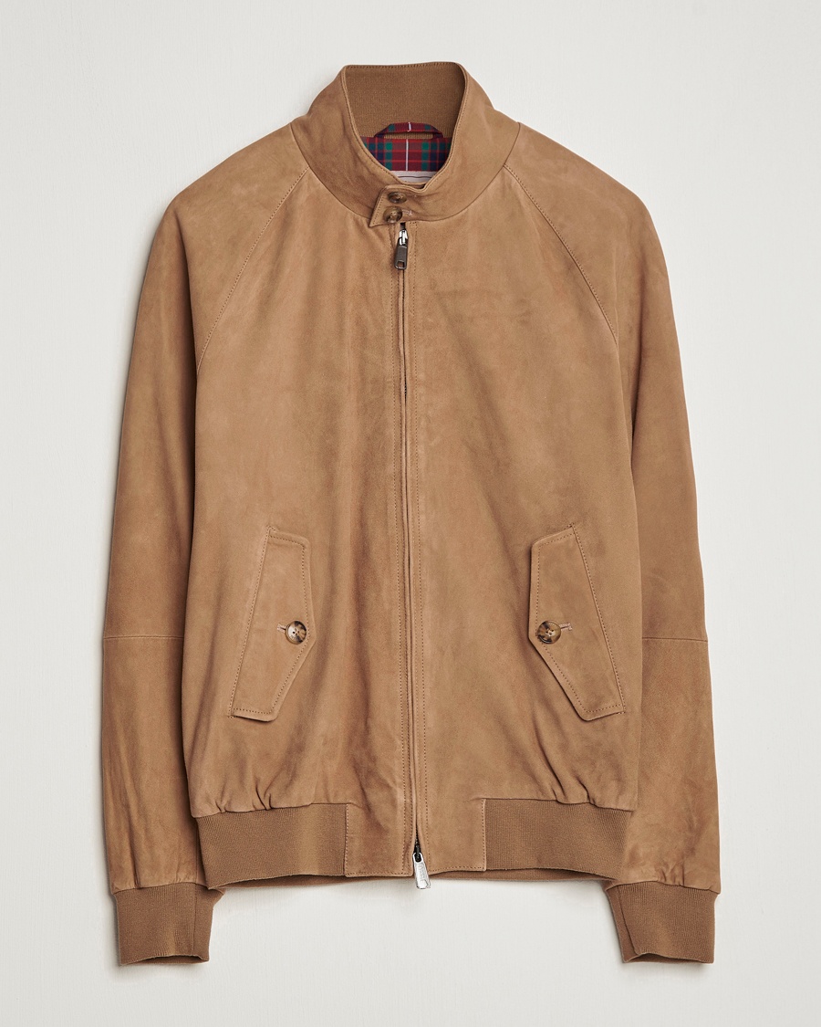 Baracuta G9 Suede Jacket Tobacco – Marrone