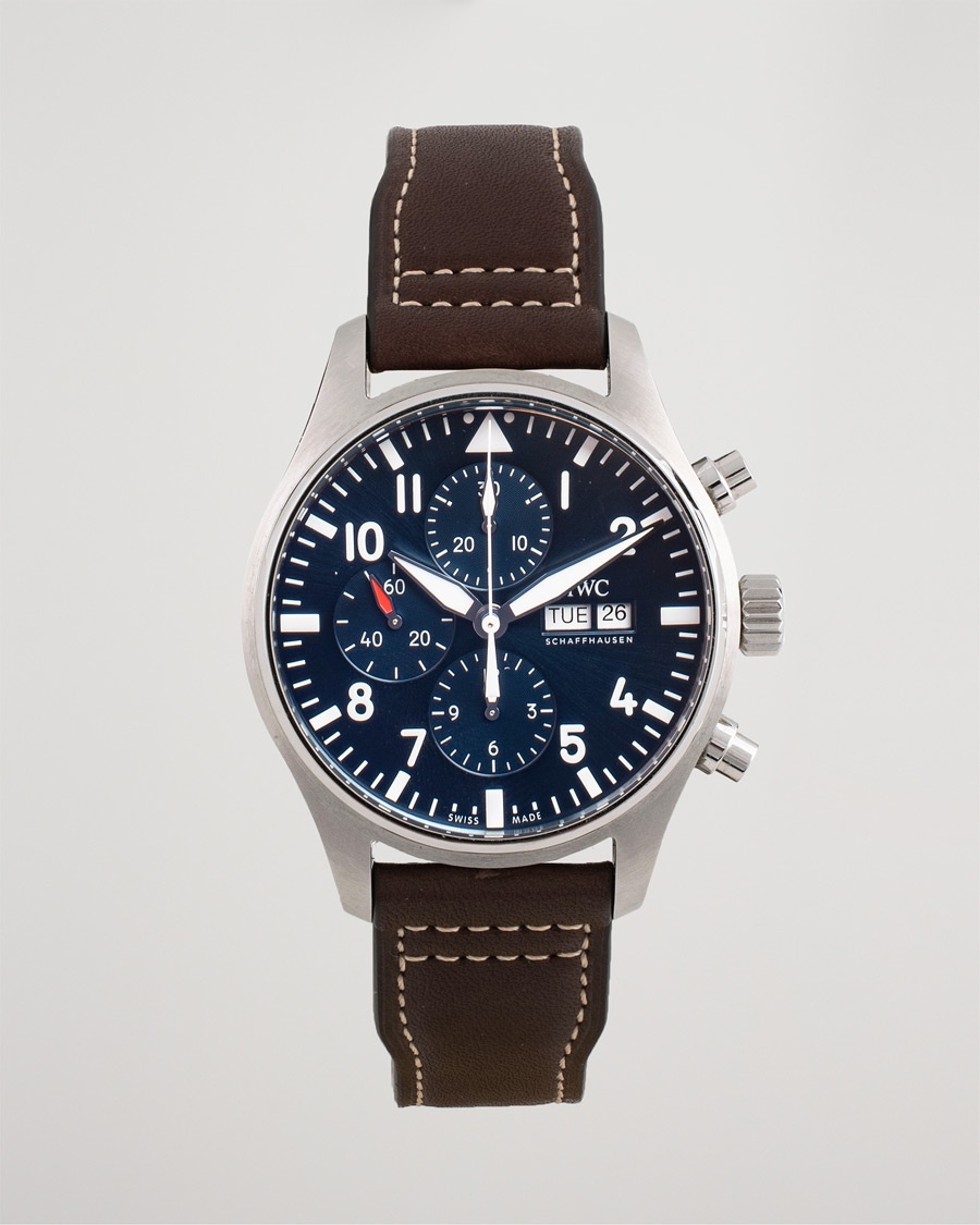 IWC Pre-Owned Le Petit Prince Chronograph IW377714 Steel Blue – Blu