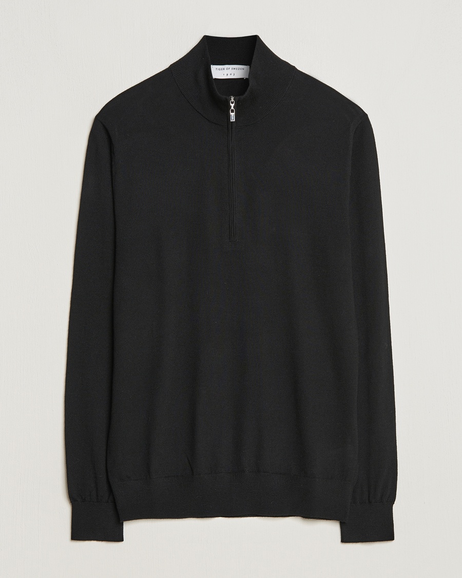 Tiger of Sweden Errol Merino Half Zip Black – Nero