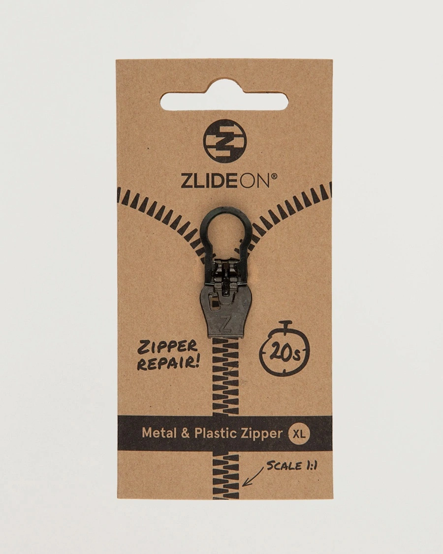 ZlideOn Metal & Plastic Zipper Black – Nero