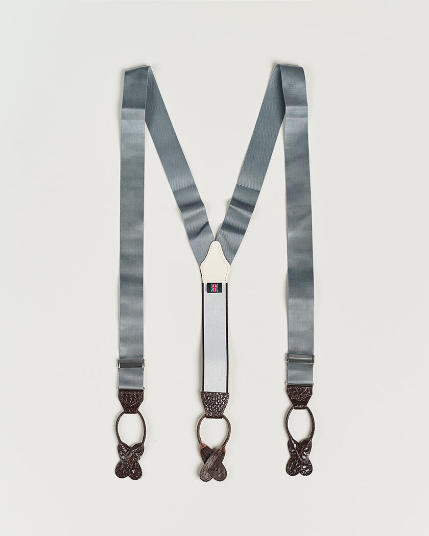 Albert Thurston Elastic Ribbed Rigid Braces 35mm Dove Grey – Grigio
