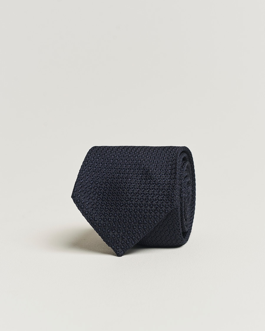 Eton Grenadine Tie Dark Blue – Blu