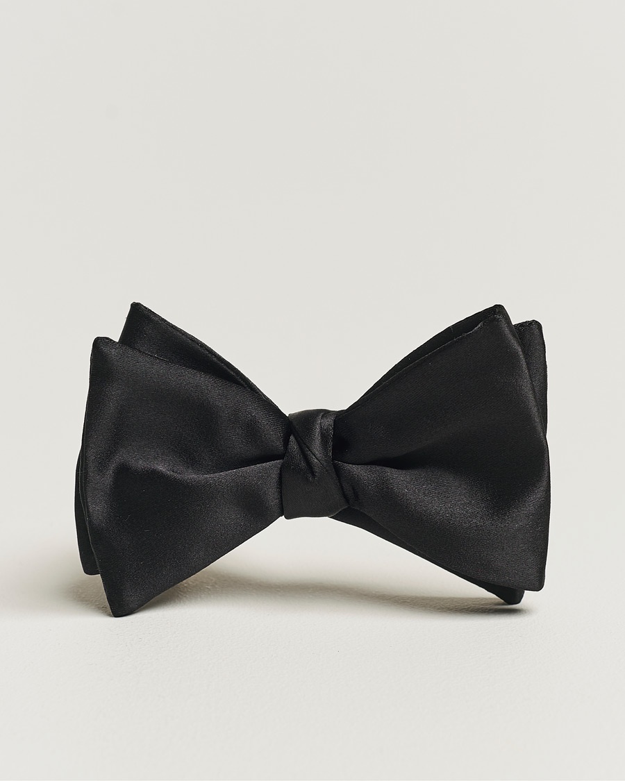 Eton Self-Tie Silk Bow Tie Black – Nero