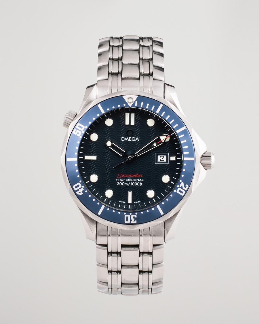 Omega Pre-Owned Seamaster Diver 300M 22218000 Steel Blue – Blu