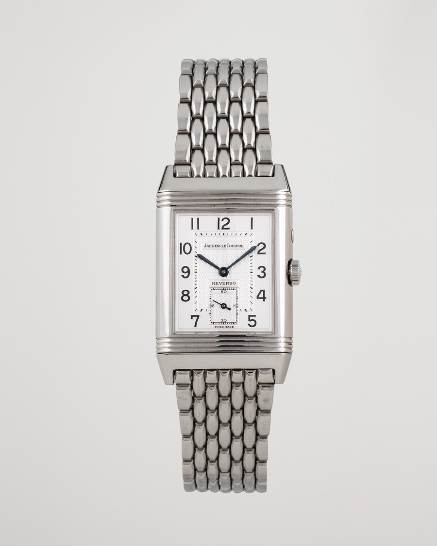 Jaeger-LeCoultre Pre-Owned Reverso Duoface 270.8.54 Steel Silver Black – Nero