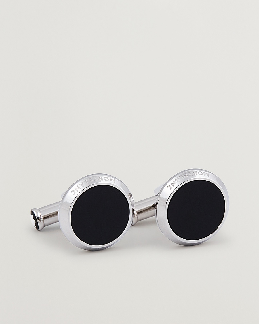 Montblanc Meisterstück Steel Cufflinks Black Onyx – Nero