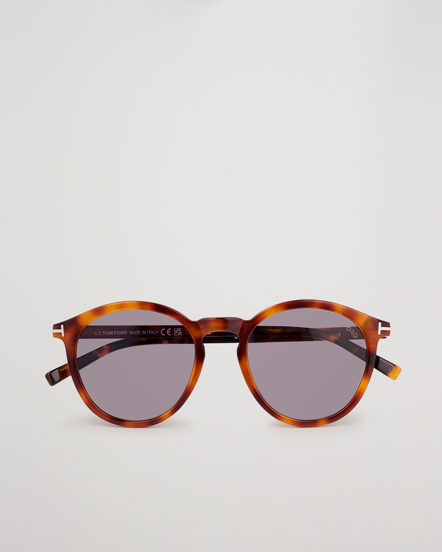 Tom Ford Elton Sunglasses Blonde Havana/Smoke – Marrone