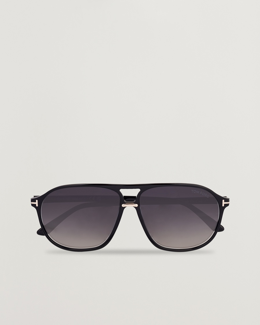 Tom Ford Bruce Sunglasses Shiny Black/Gradient Smoke – Nero