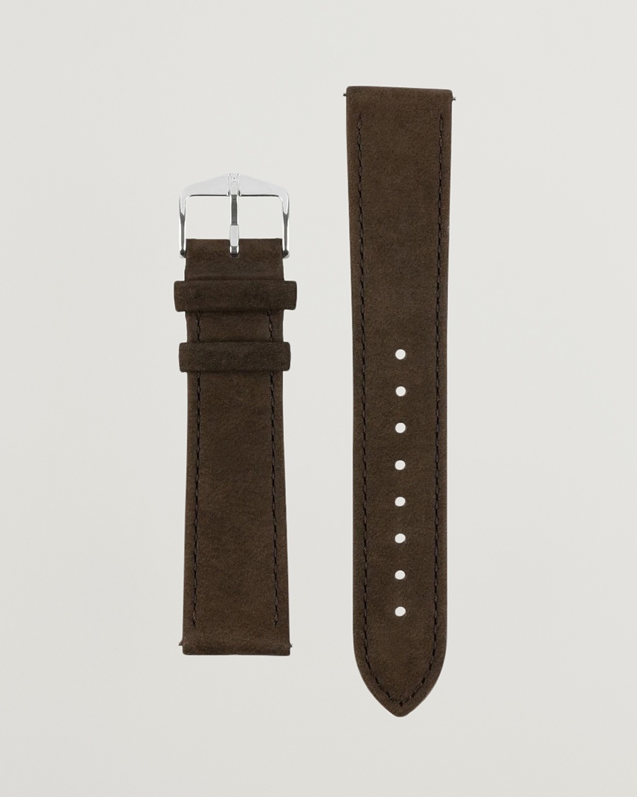 HIRSCH Osiris Calf Leather Nubuck Effect Watch Strap Brown – Marrone