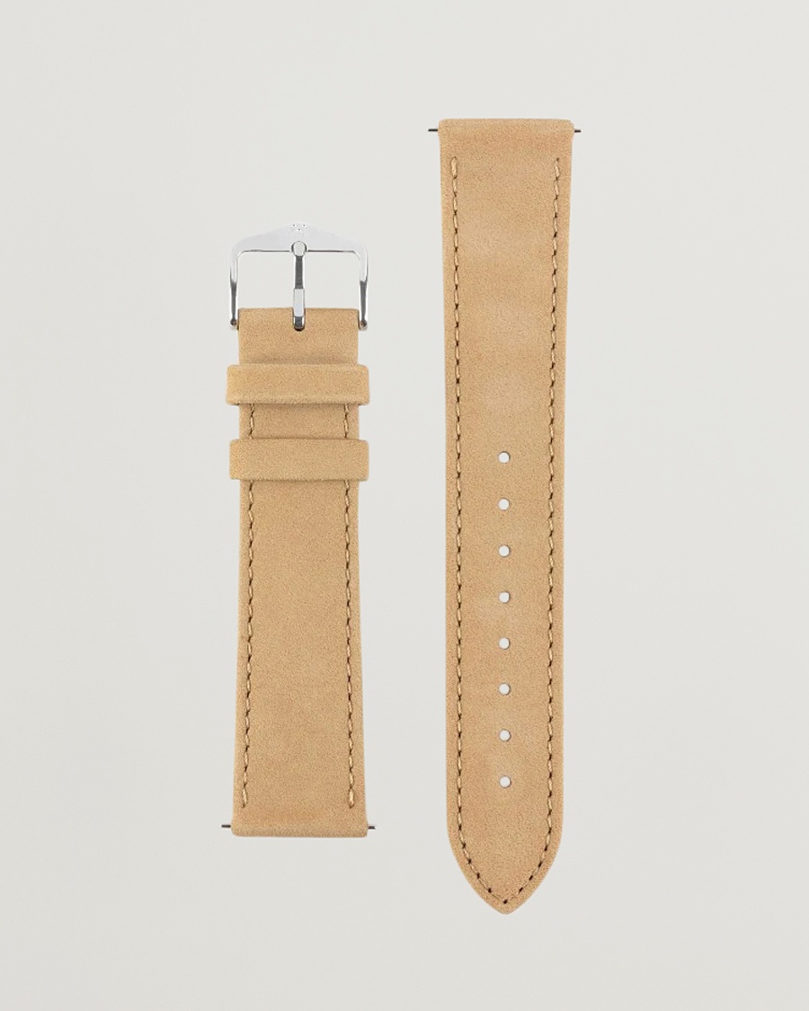 HIRSCH Osiris Calf Leather Nubuck Effect Watch Strap Beige – Beige