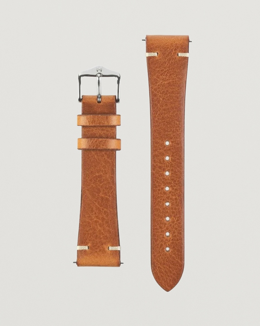 HIRSCH Bagnore Vintage Leather Watch Strap Golden Brown – Marrone