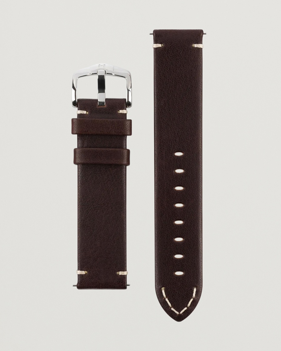 HIRSCH Ranger Retro Leather Watch Strap Brown – Marrone