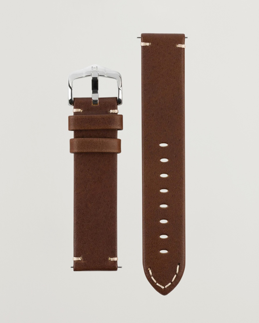 HIRSCH Ranger Retro Leather Watch Strap Golden Brown – Marrone