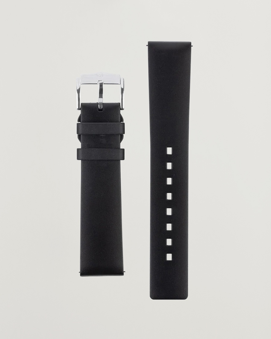 HIRSCH Pure Natural Rubber Watch Strap Black – Nero