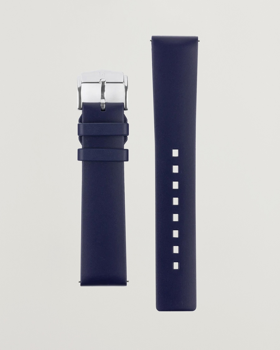 HIRSCH Pure Natural Rubber Watch Strap Blue – Blu