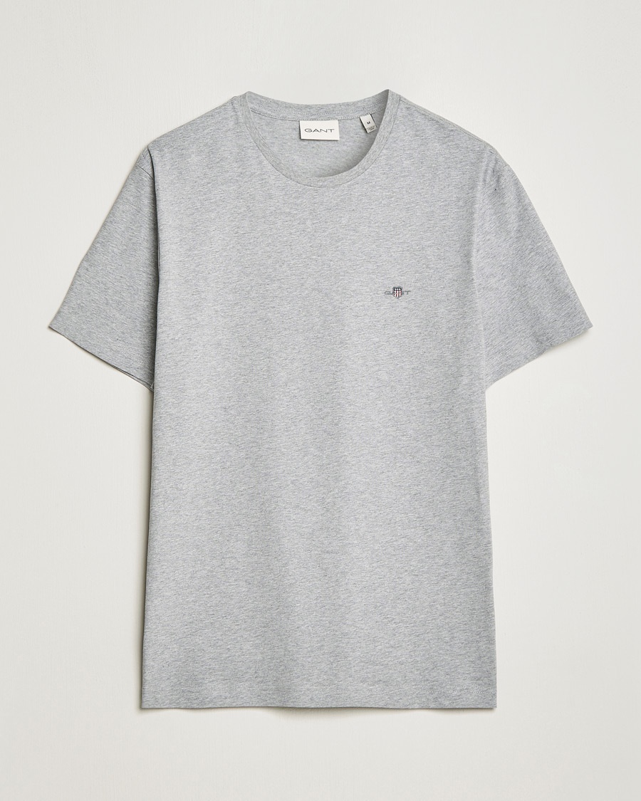 Gant The Original Solid T-Shirt Grey Melange – Grigio