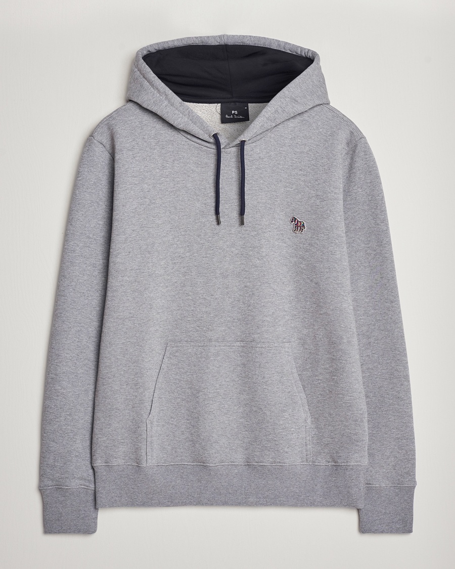 PS Paul Smith Zebra Organic Cotton Hoodie Grey Melange – Grigio