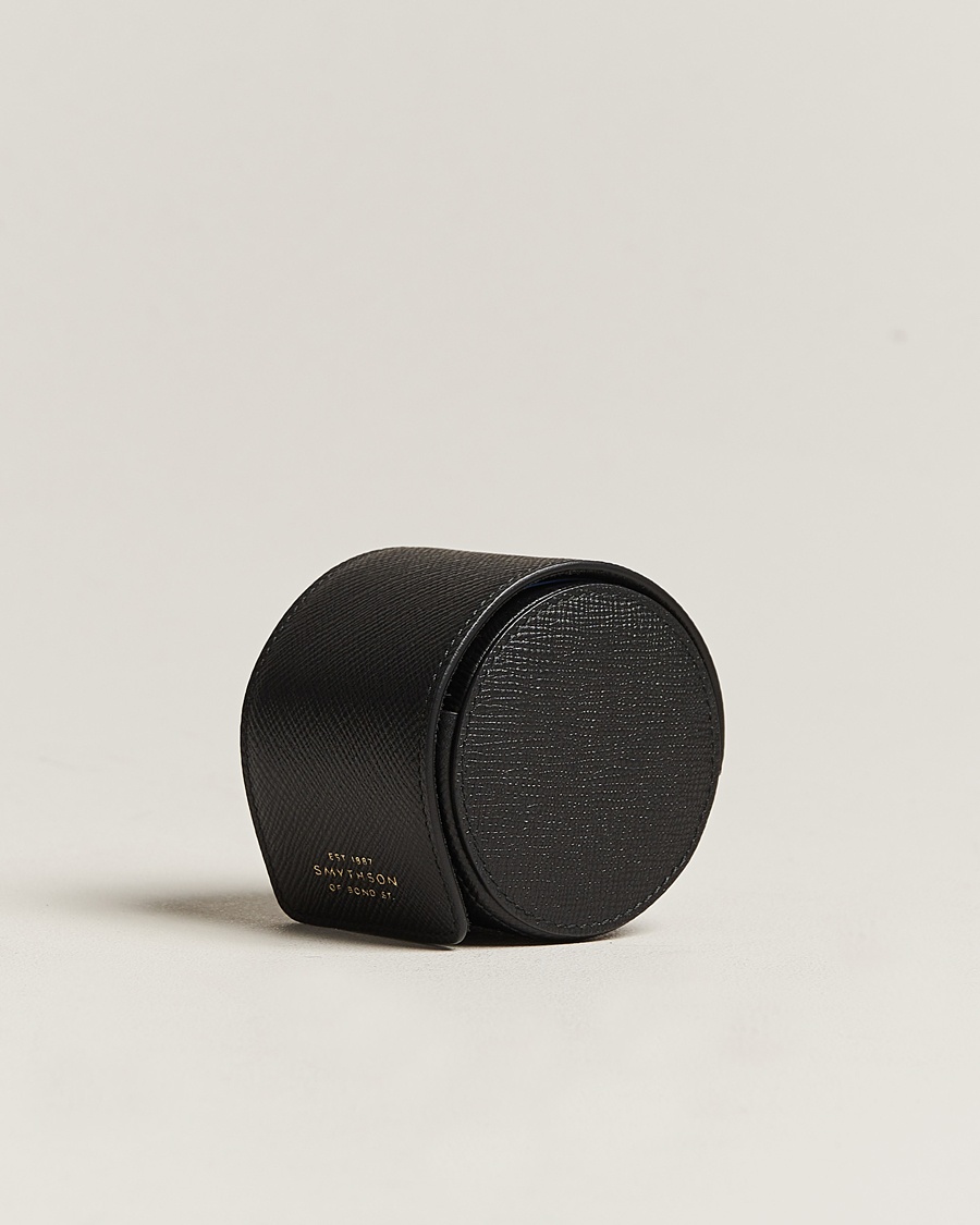 Smythson Panama Single Watch Roll Black – Nero