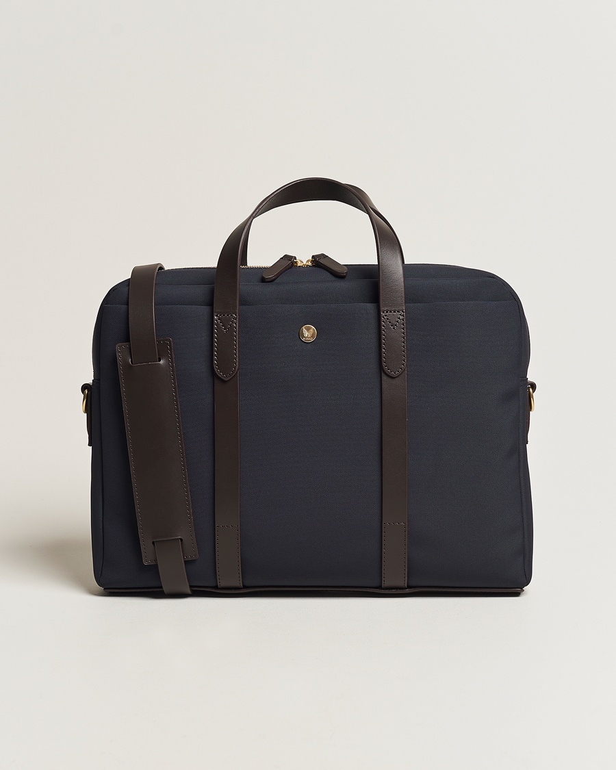 Mismo M/S Aspire Briefcase Navy/Dark Brown – Blu