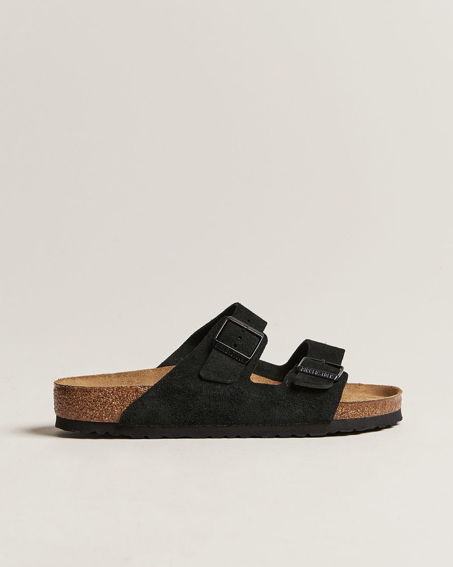BIRKENSTOCK Arizona Soft Footbed Black Suede – Nero