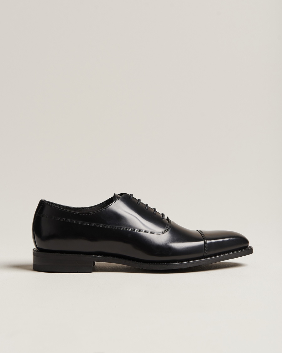 Loake Shoemakers Truman Polished Oxford Toe Cap Black – Nero
