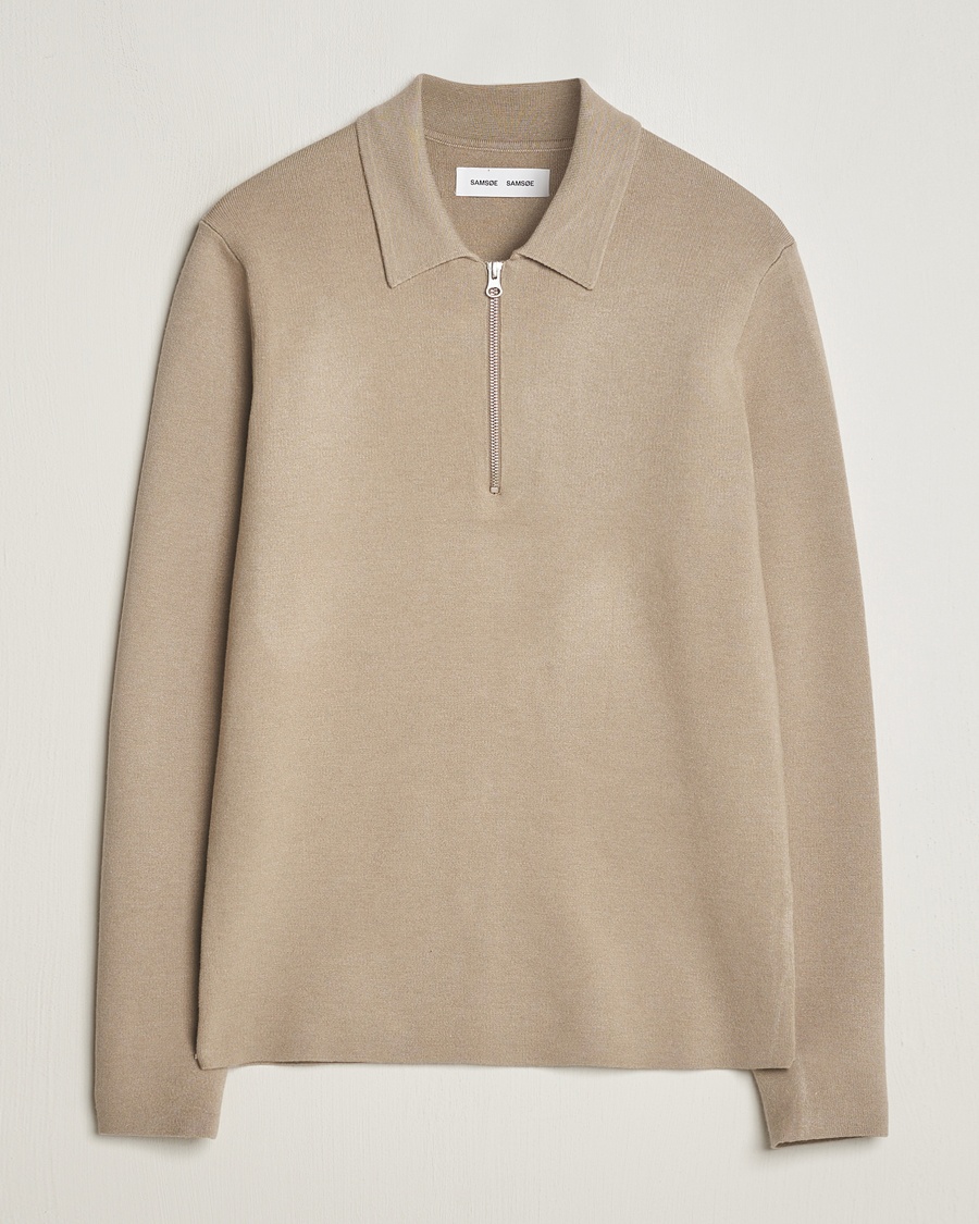 Samsøe Samsøe Guna Half Zip Pure Cashmere – Beige
