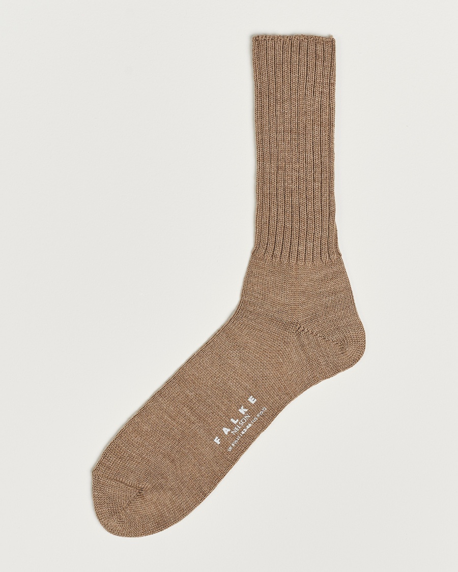 Falke Nelson Wool Boot Sock Nutmeg Melange – Marrone
