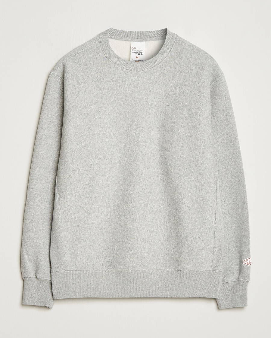 Nudie Jeans Hasse Crew Neck Sweatshirt Grey Melange – Grigio