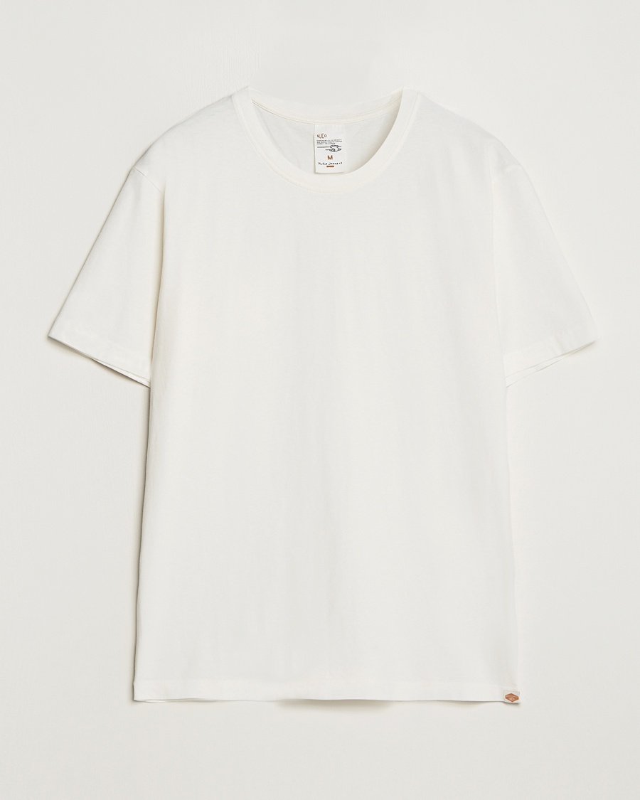 Nudie Jeans Uno Everyday Crew Neck T-Shirt Chalk White – Bianco