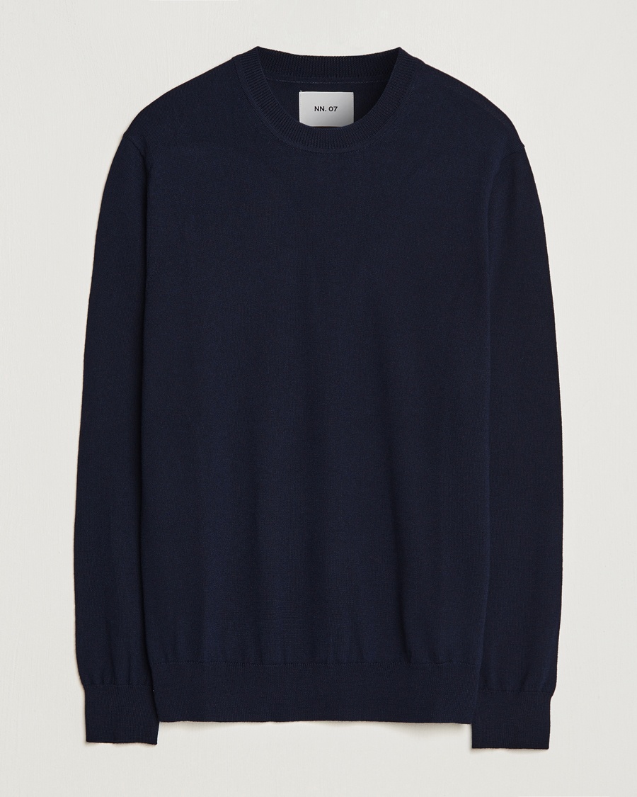 NN07 Ted Merino Crew Neck Pullover Navy Blue – Blu