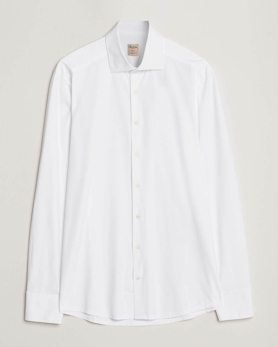 Stenströms Slimline Cut Away 4-Way Stretch Shirt White – Bianco