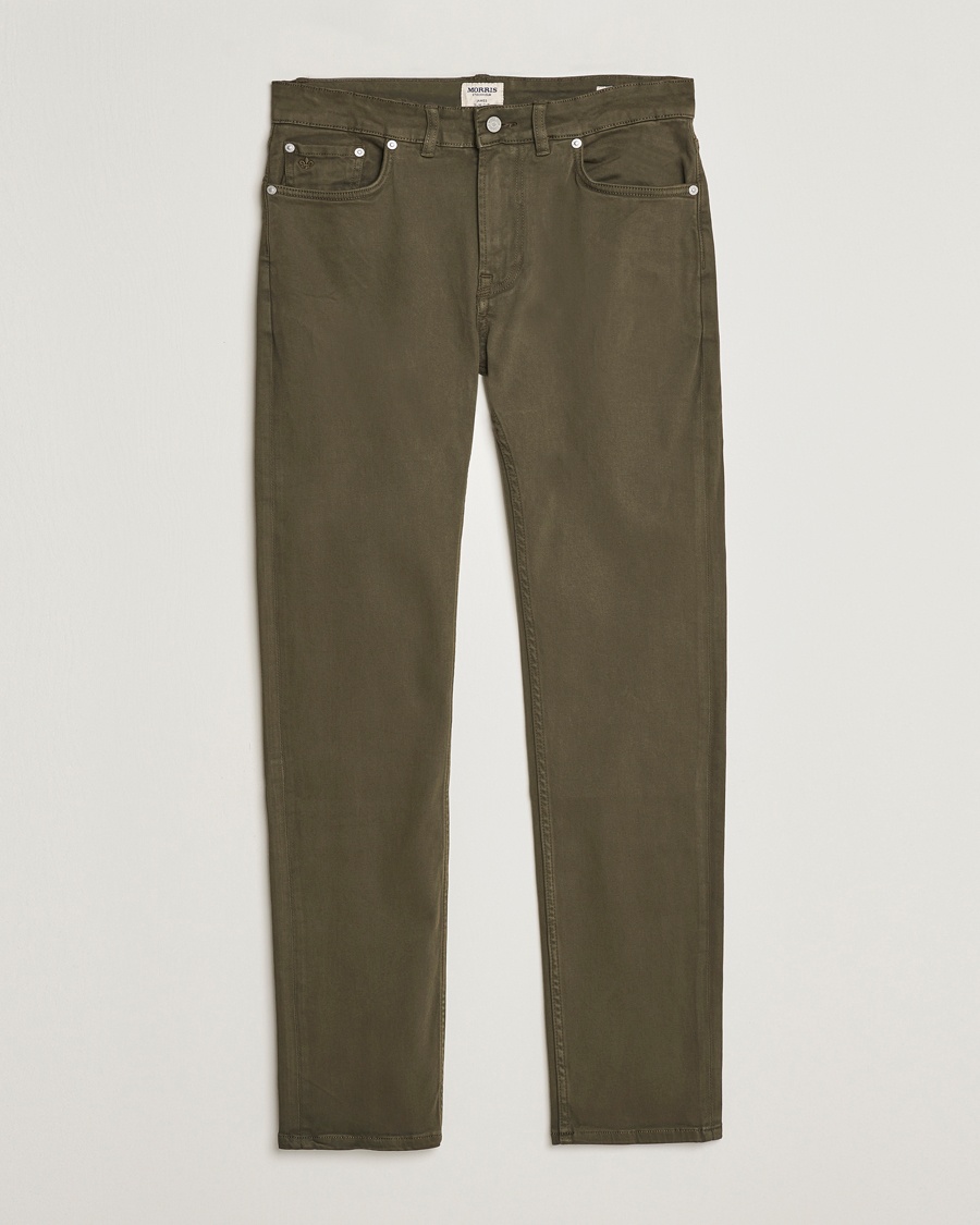 Morris James Brushed 5-Pocket Pant Olive – Verde