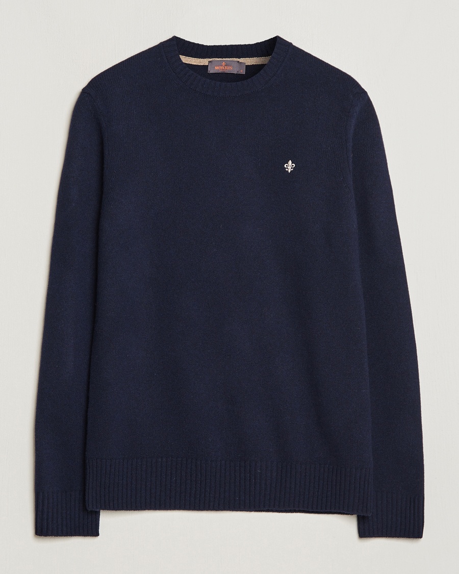 Morris Newton Crew Neck Navy – Blu